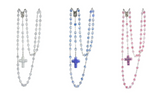 Chapelet métal perles Murano et croix Murano - SERAL I Souvenirs de Lourdes
